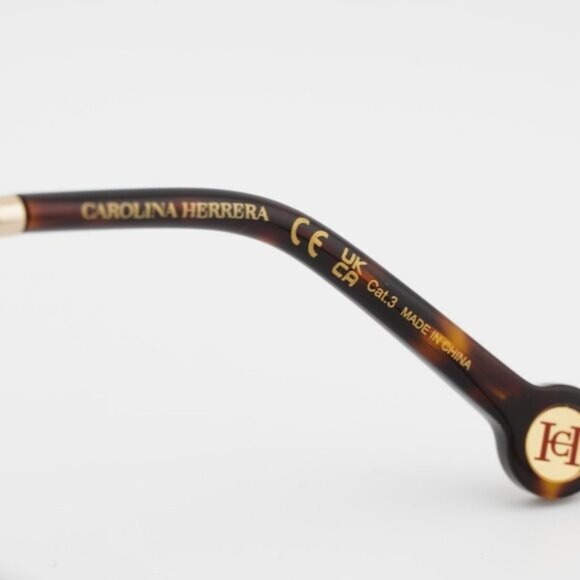 Carolina Herrera HER 0132/G/S 0086 HA Sunglasses Havana/Gold Square Frame main image 4